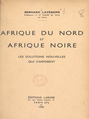 cover image of Afrique du Nord et Afrique noire